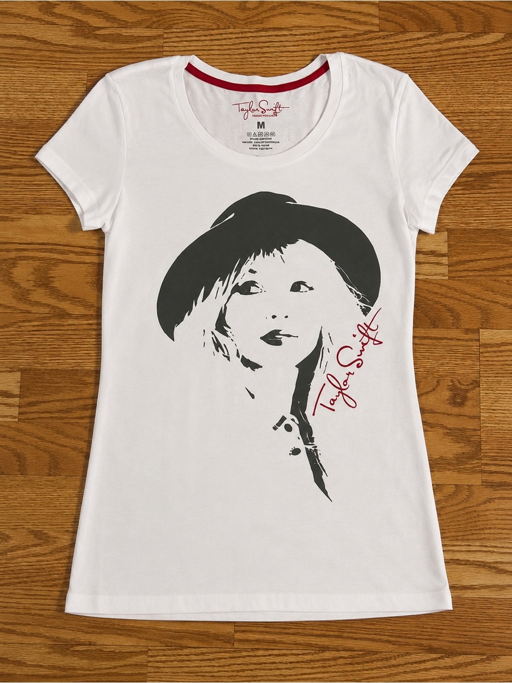 Taylor Swift Women's Graphic Print T-Shirt White M 100% Cotton Made in USA